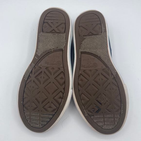 Converse All Star Double Tongue Blue Canvas Blue Low Shoes Junior Youth 1 - Picture 8 of 8